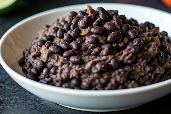 Frijoles negros refritos